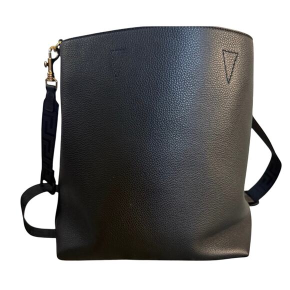 VERSACE Grained Calfskin La Medusa Convertible Tote Bag Black NWT - Picture 4 of 14